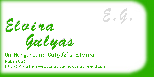 elvira gulyas business card